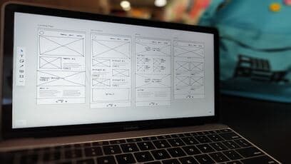 Web design planning and wireframing