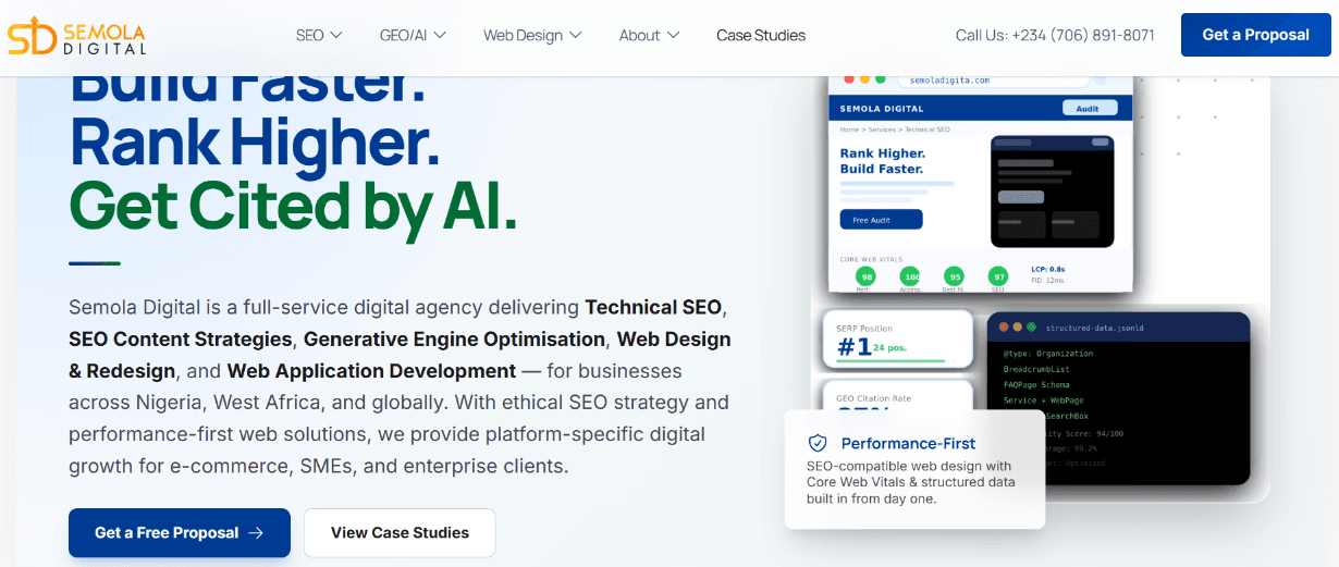 quality improvement Semola Digital achieved after a custom NextJs build