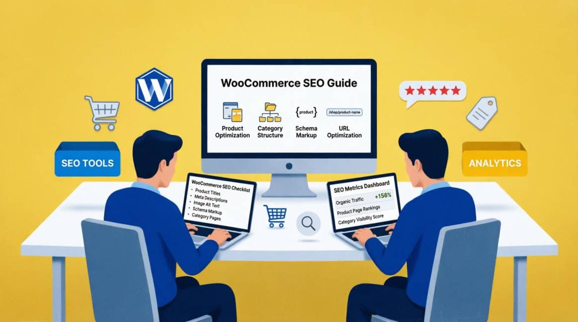 Illustrating WooCommerce product page SEO optimisation