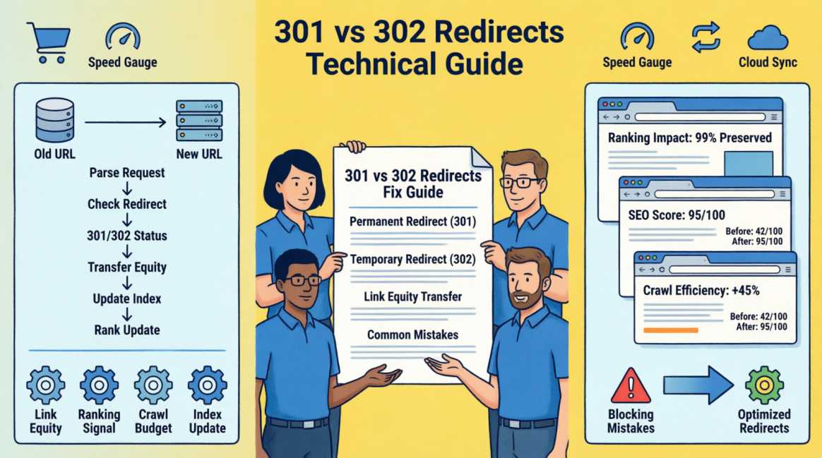 301 vs 302 redirect SEO when to use which