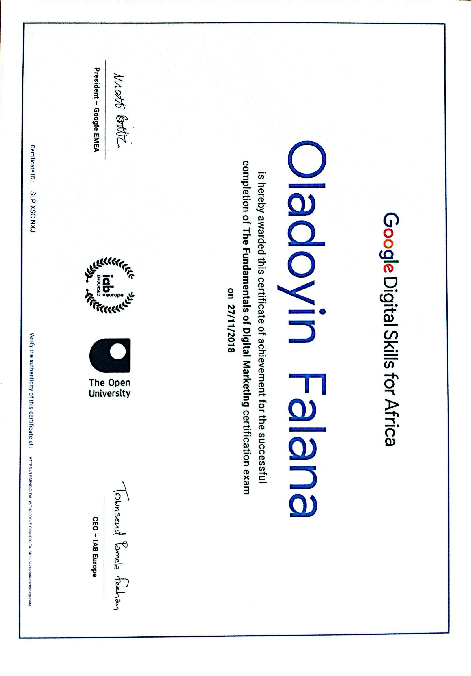 Google Digital Skills for Africa Certification
